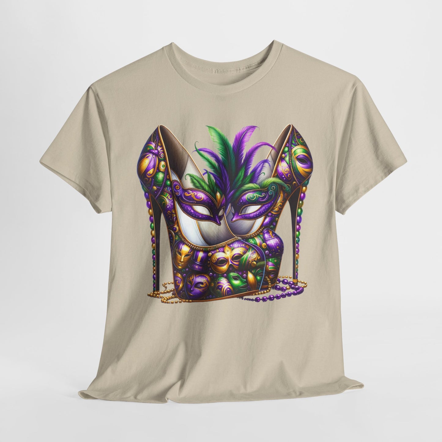 Mardi Gras Masquerade Unisex Heavy Cotton Tee