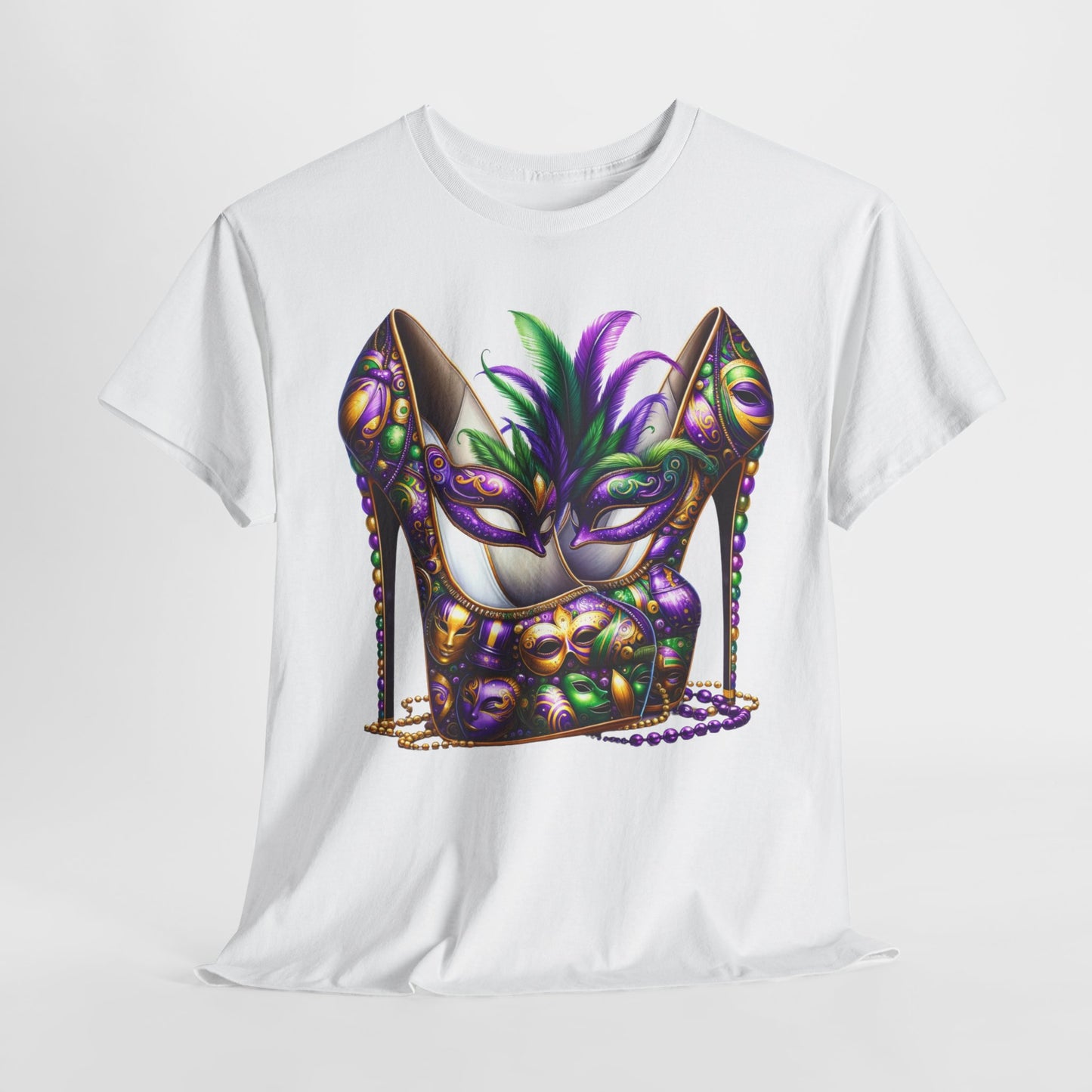 Mardi Gras Masquerade Unisex Heavy Cotton Tee