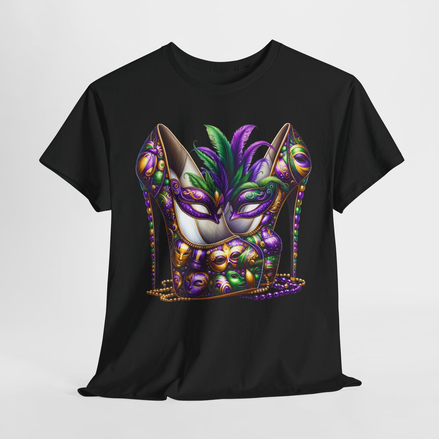 Mardi Gras Masquerade Unisex Heavy Cotton Tee